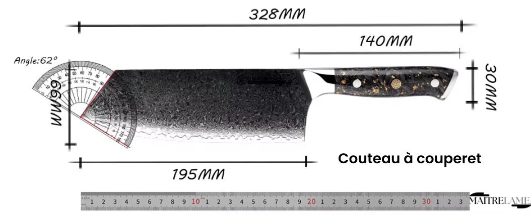 Couteau à Couperet Maitre Kensei