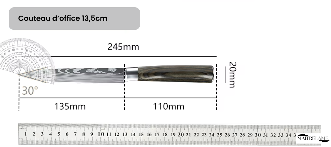 Couteau d'office de 13,5cm Maitre Kumo