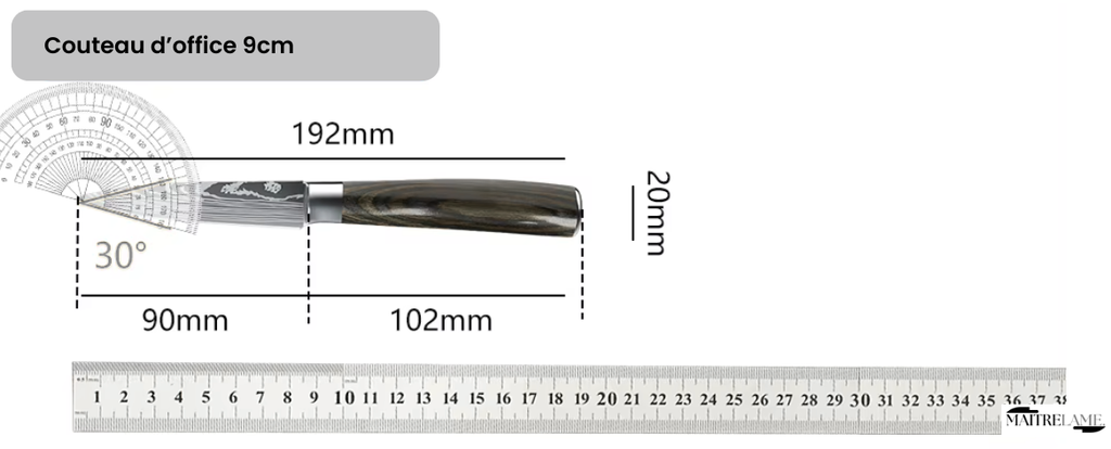 Couteau d'office de 9cm Maitre Kumo