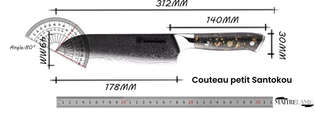 Couteau petit Santokou Maitre Kensei