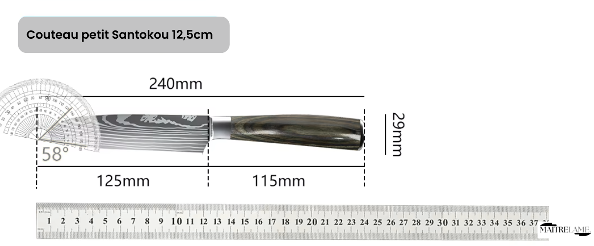 Couteau petit Santokou Maitre Kumo