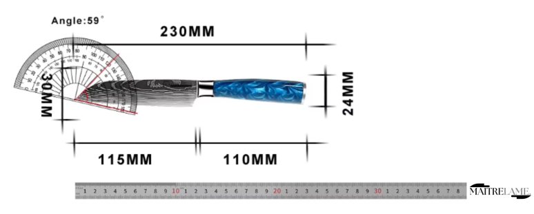 Couteau petit Santokou Maitre Kasumi