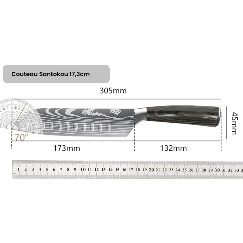 Couteau Santokou Maitre Kumo