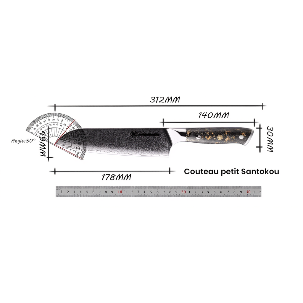 Couteau petit Santokou Maitre Kensei